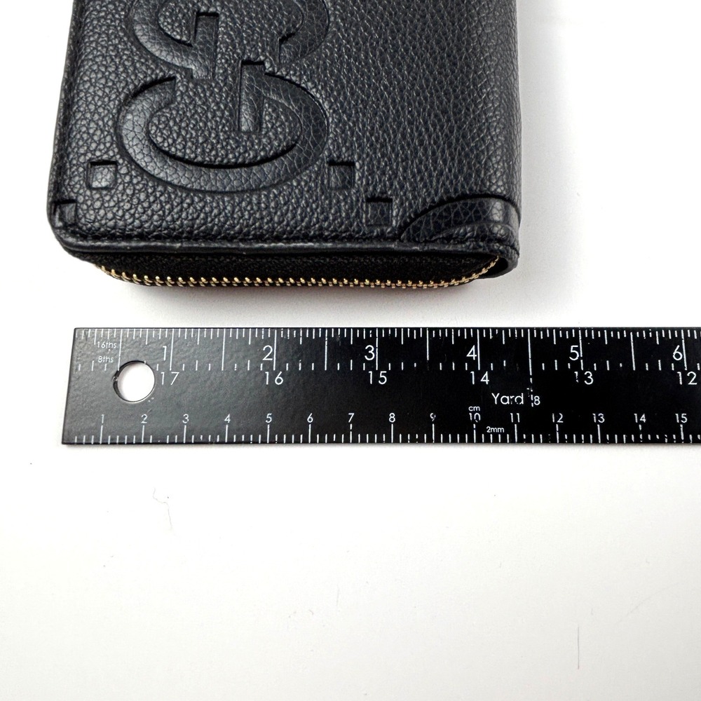Gucci Zip Around Wallet Unisex OS Black GG Embossed Leather - Picture 9 of 11